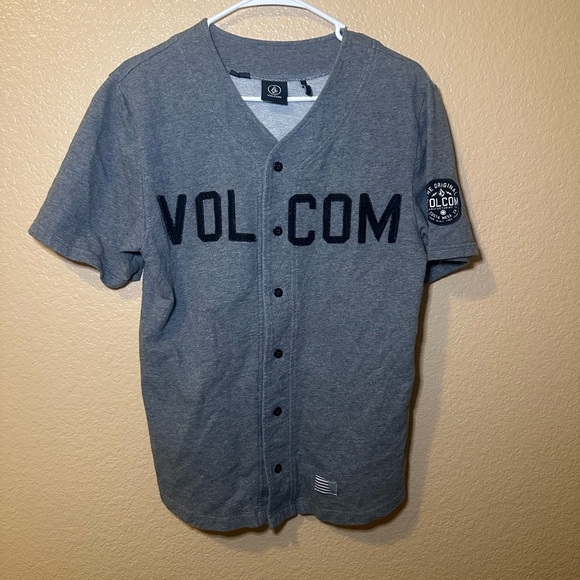 Volcom Charcoal Button-Up Jersey - Picture 1 of 4